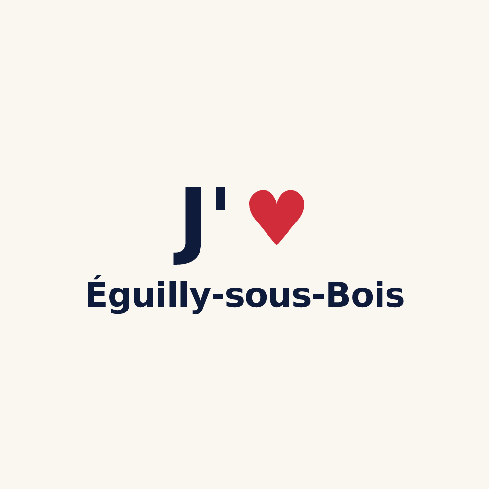 Tasse personnalisée Éguilly-sous-Bois — design J'aime Éguilly-sous-Bois