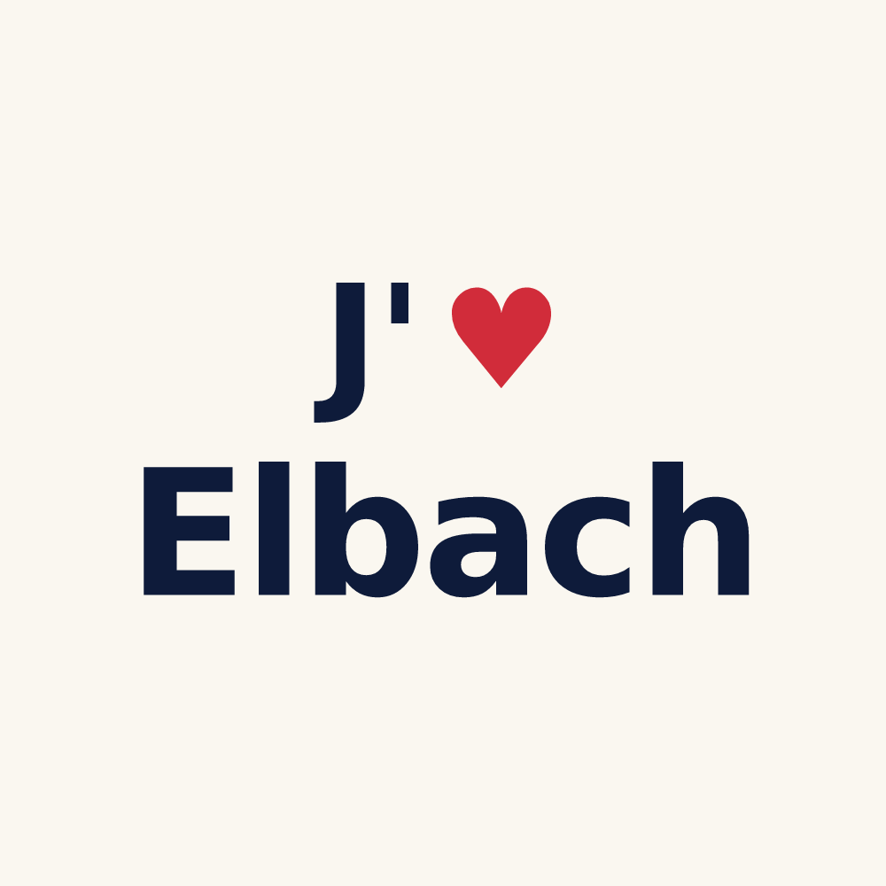 Tasse personnalisée Elbach — design J'aime Elbach