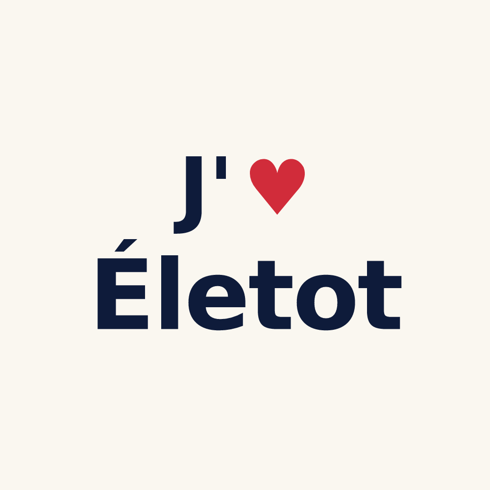 Tasse personnalisée Életot — design J'aime Életot
