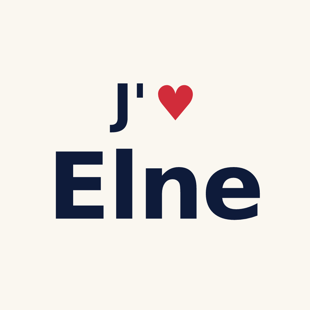 Tasse personnalisée Elne — design J'aime Elne