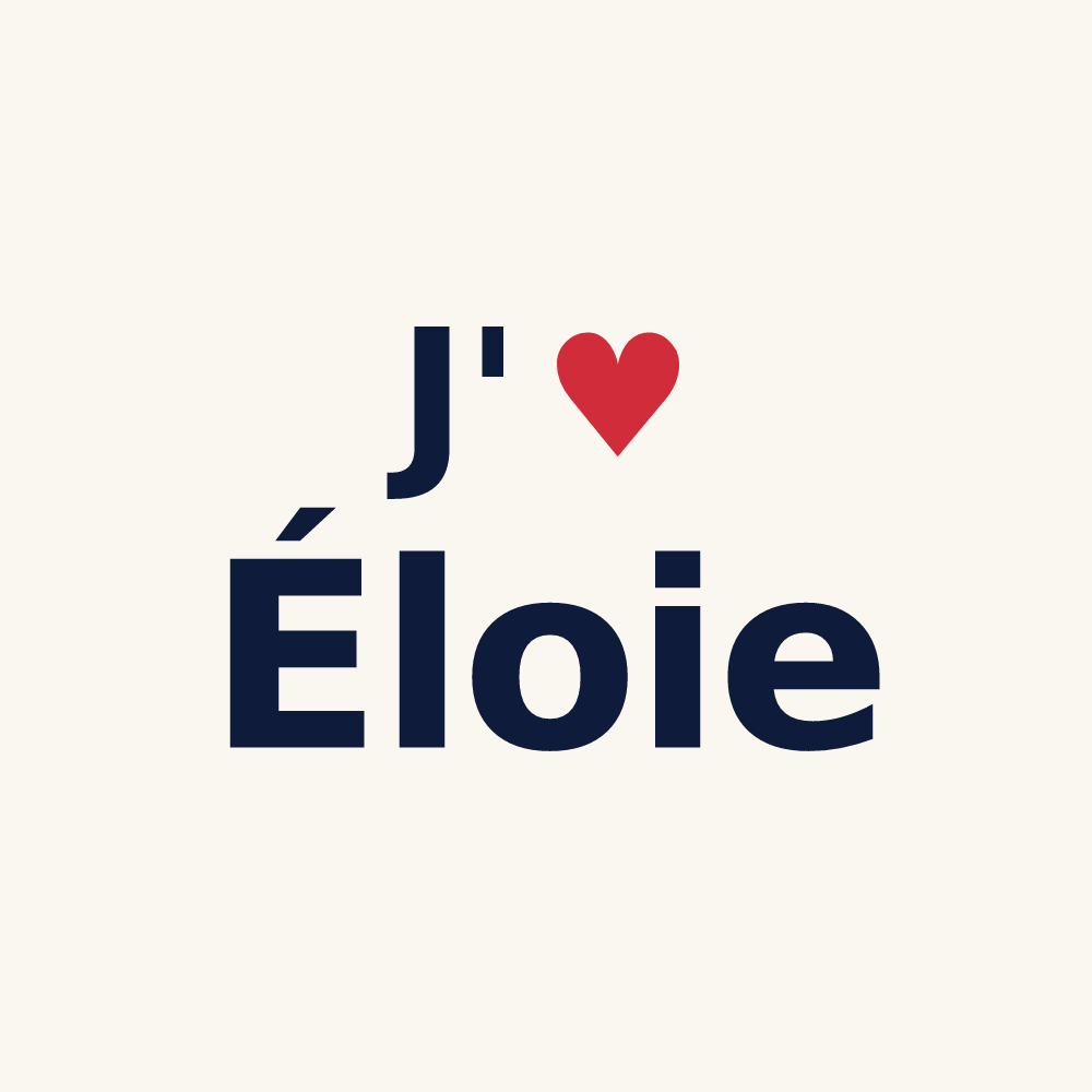 Tasse personnalisée Éloie — design J'aime Éloie