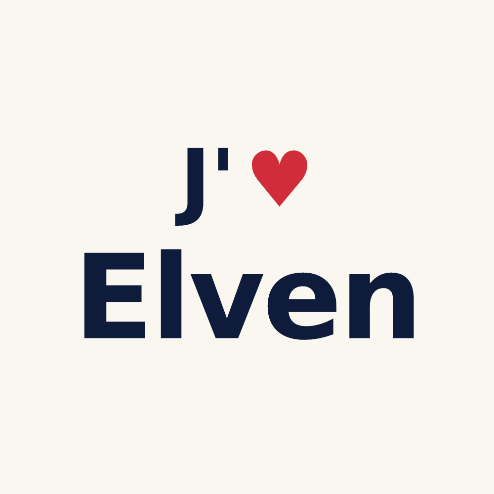 Tasse personnalisée Elven — design J'aime Elven