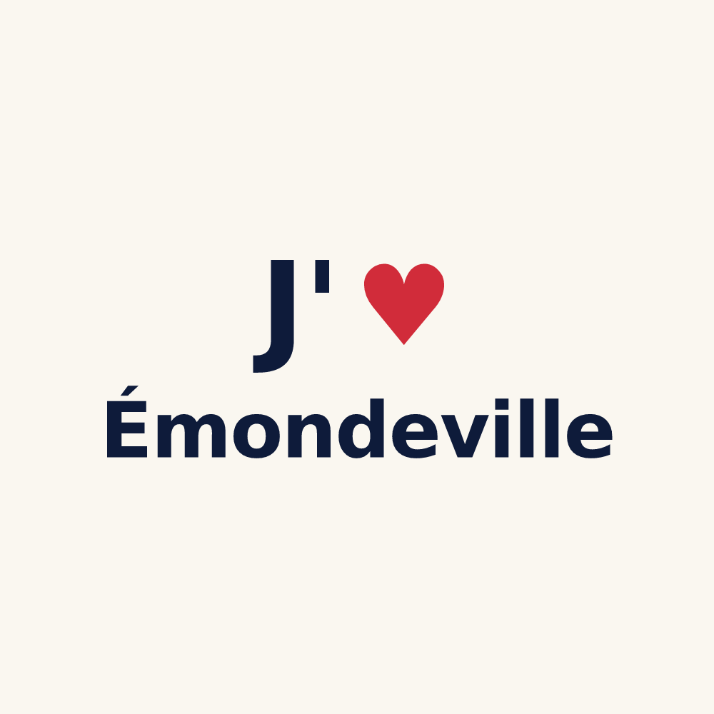 Tasse personnalisée Émondeville — design J'aime Émondeville