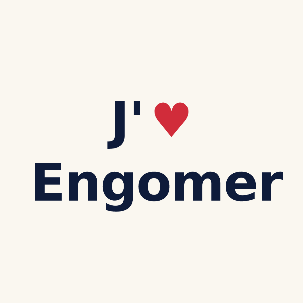 Tasse personnalisée Engomer — design « J'aime Engomer » imprimé sur la tasse