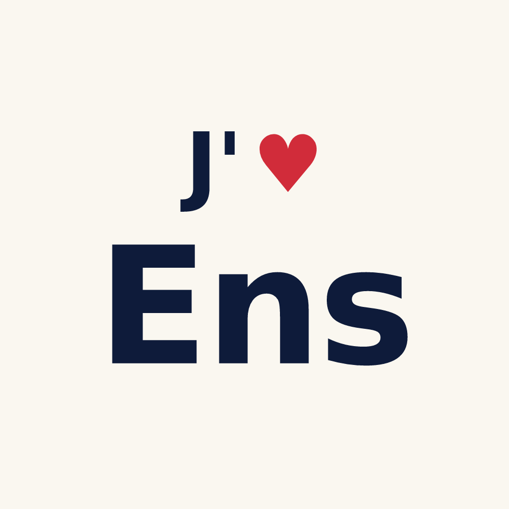 Tasse personnalisée Ens — design J'aime Ens