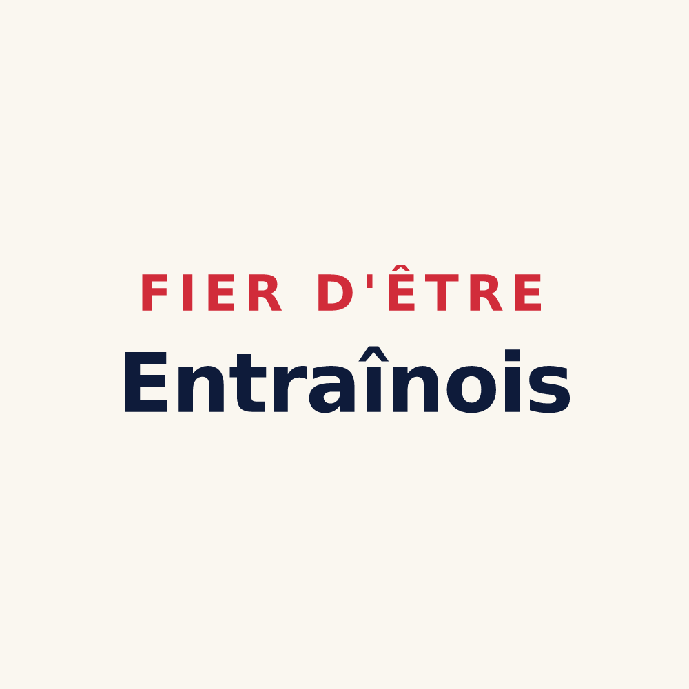 Tasse « Fier d'être Entraînois » — design pour Entrains-sur-Nohain