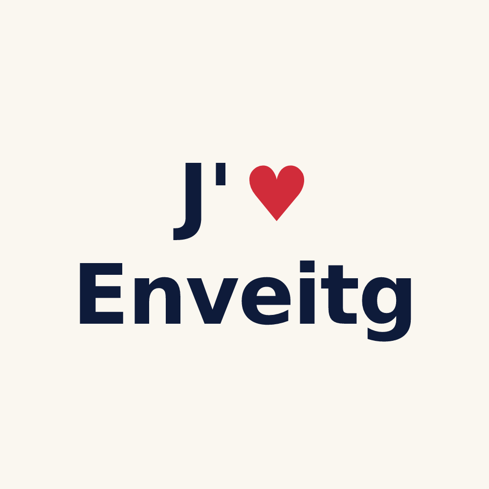 Tasse personnalisée Enveitg — design J'aime Enveitg