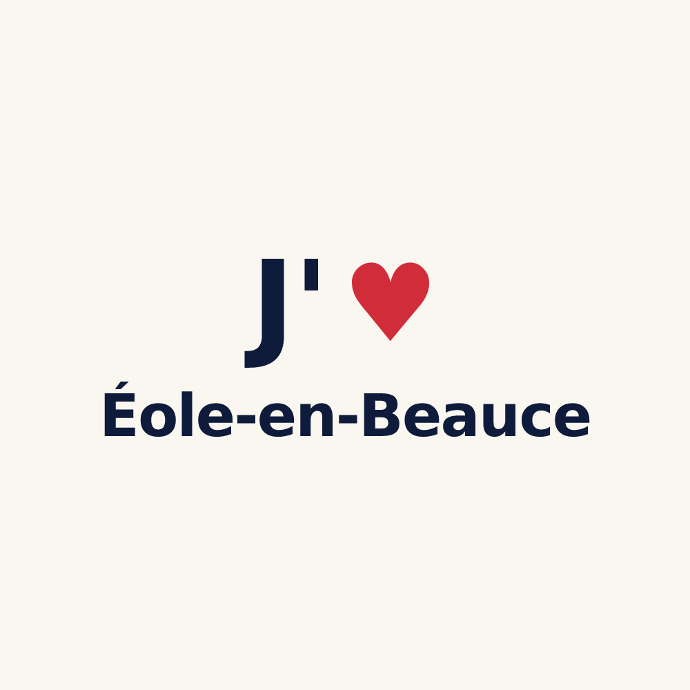 Tasse personnalisée Éole-en-Beauce — design J'aime Éole-en-Beauce