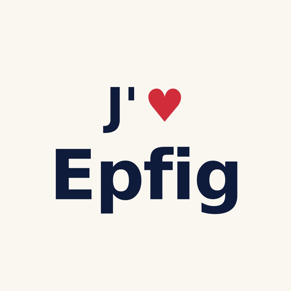 Tasse personnalisée Epfig — design J'aime Epfig