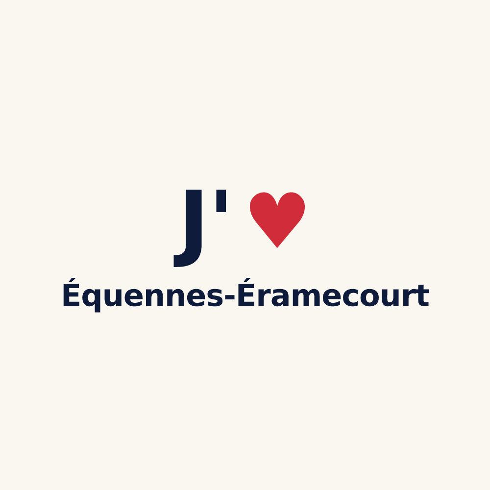Tasse personnalisée Équennes-Éramecourt — design J'aime Équennes-Éramecourt