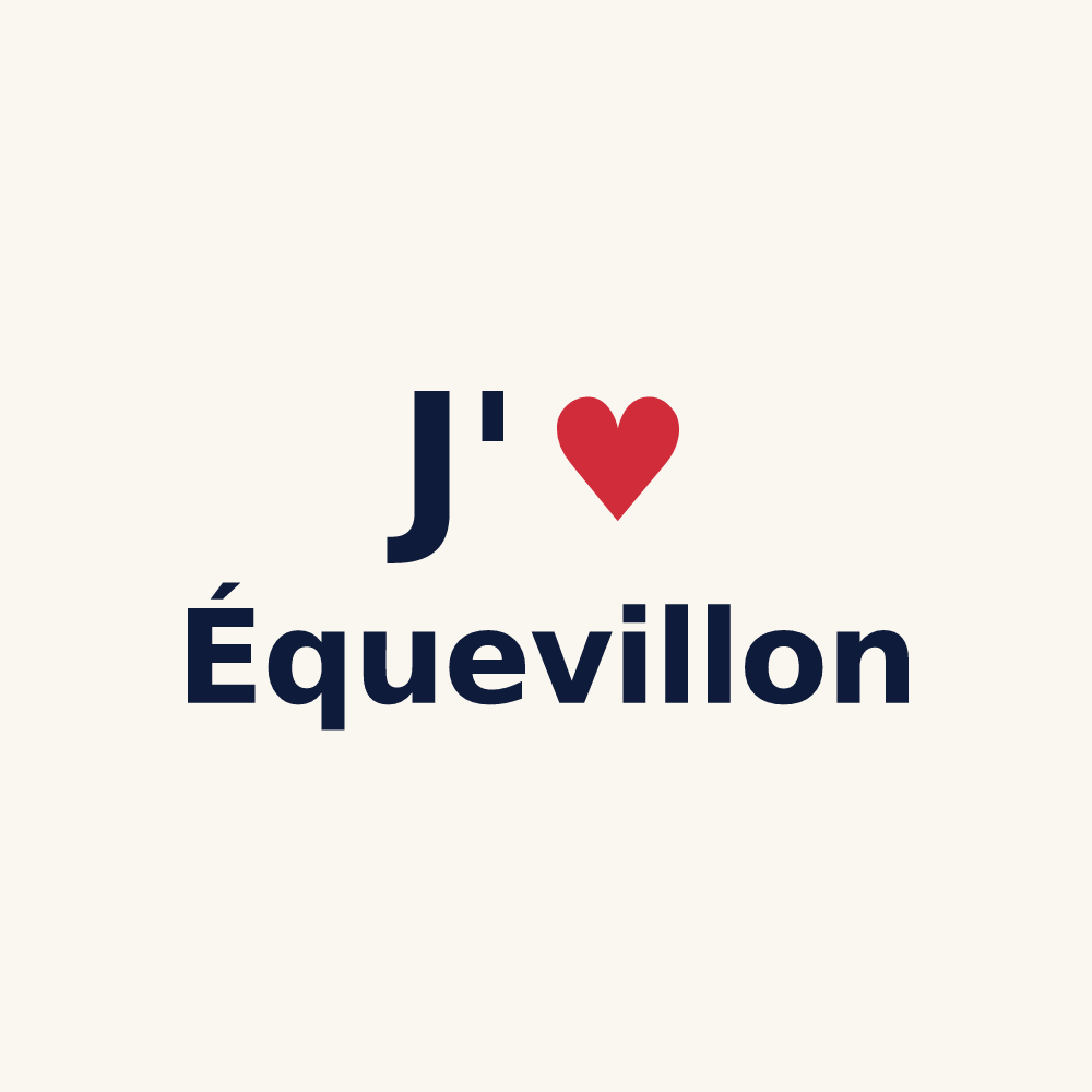 Tasse personnalisée Équevillon — design J'aime Équevillon
