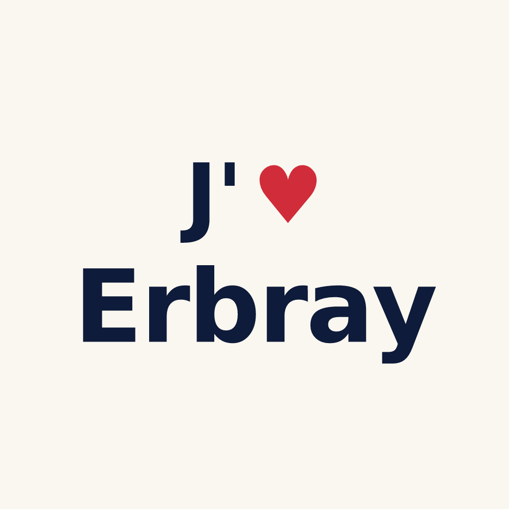 Tasse personnalisée Erbray — design J'aime Erbray