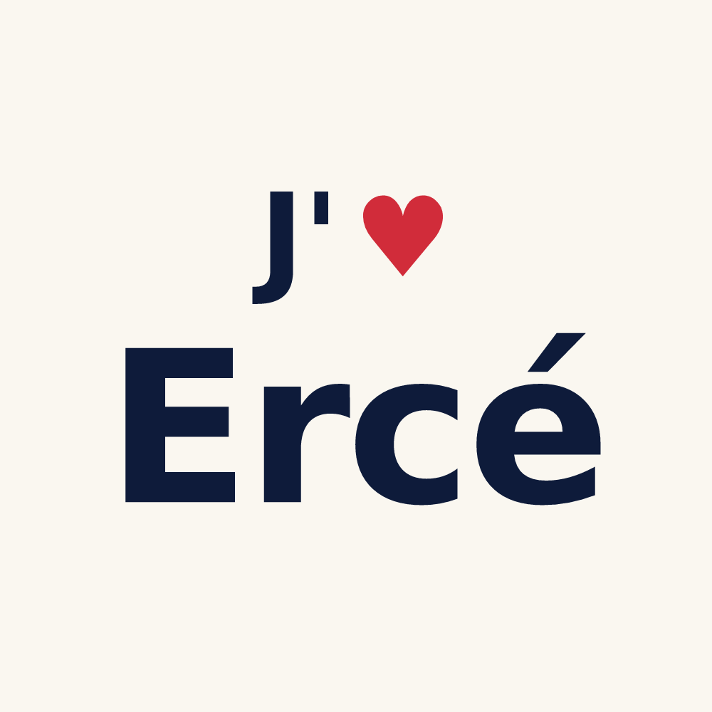 Tasse personnalisée Ercé — design J'aime Ercé