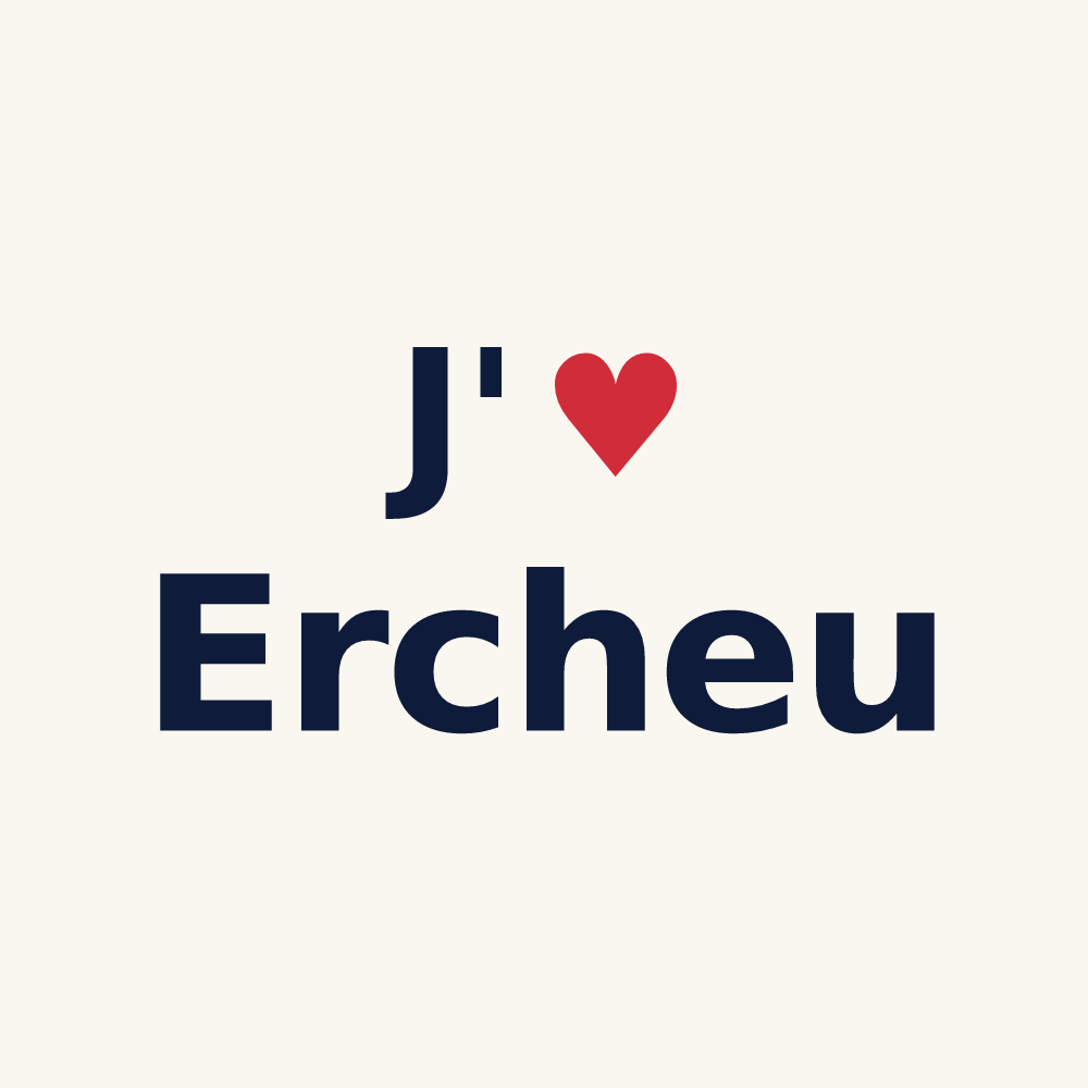 Tasse personnalisée Ercheu — design J'aime Ercheu