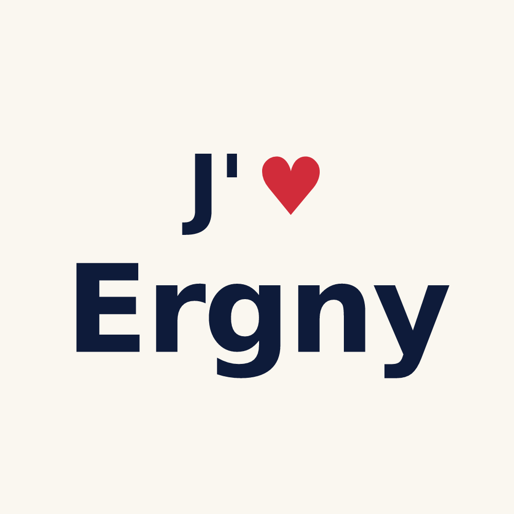 Tasse personnalisée Ergny — design J'aime Ergny