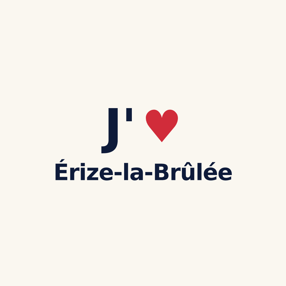 Tasse personnalisée Érize-la-Brûlée — design J'aime Érize-la-Brûlée