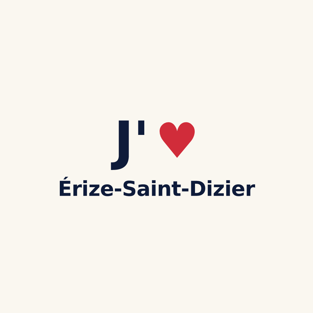 Tasse personnalisée Érize-Saint-Dizier — design J'aime Érize-Saint-Dizier