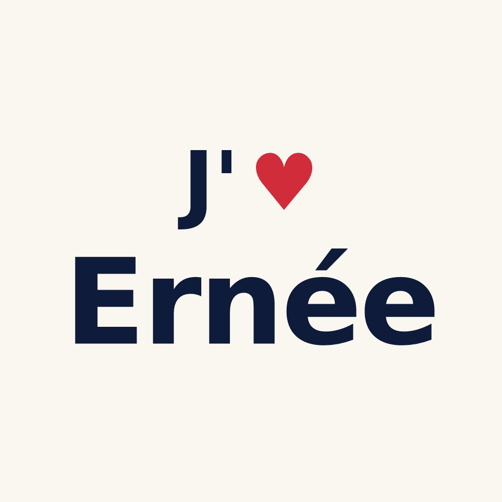 Tasse personnalisée Ernée — design J'aime Ernée