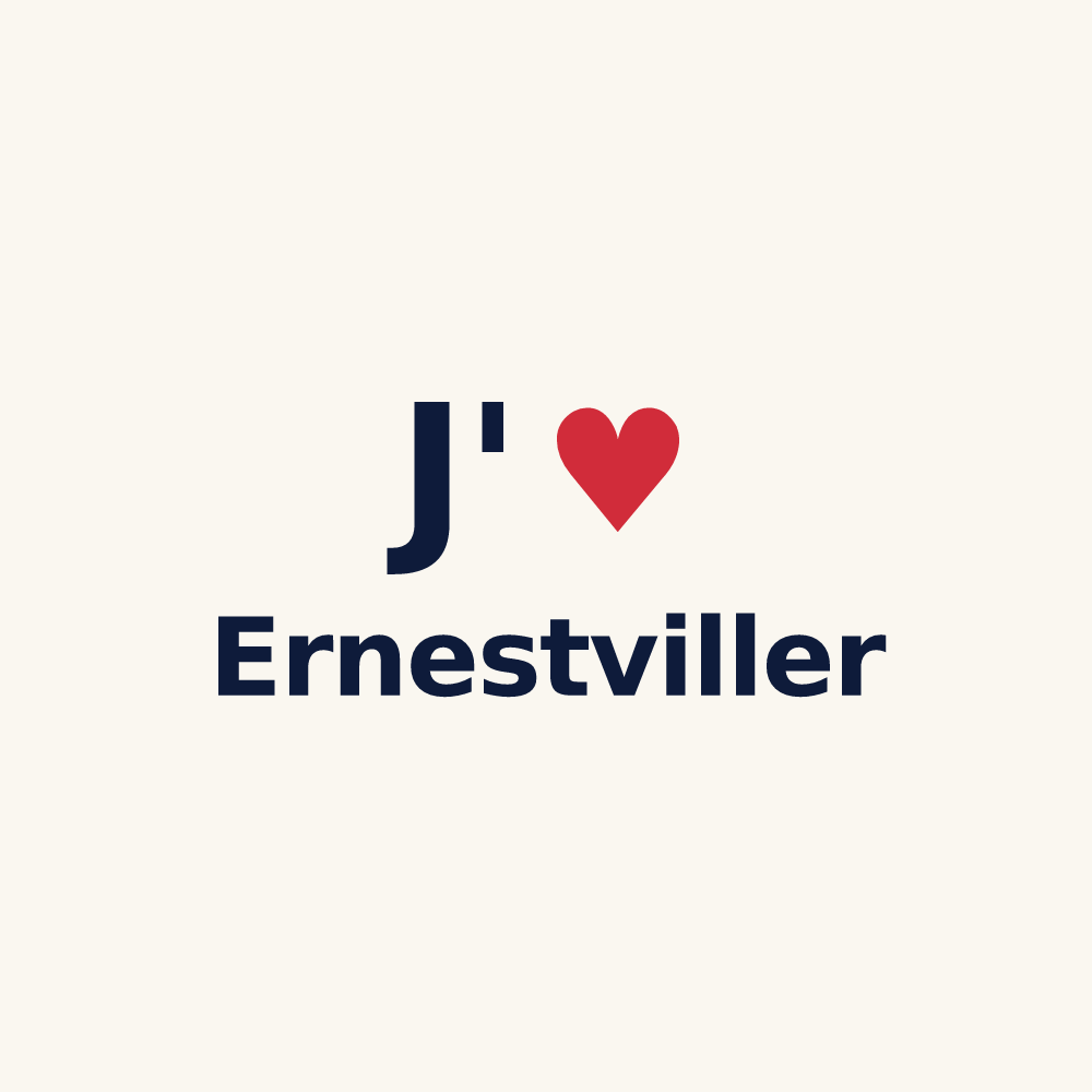Tasse personnalisée Ernestviller — design « J'aime Ernestviller » imprimé sur la tasse