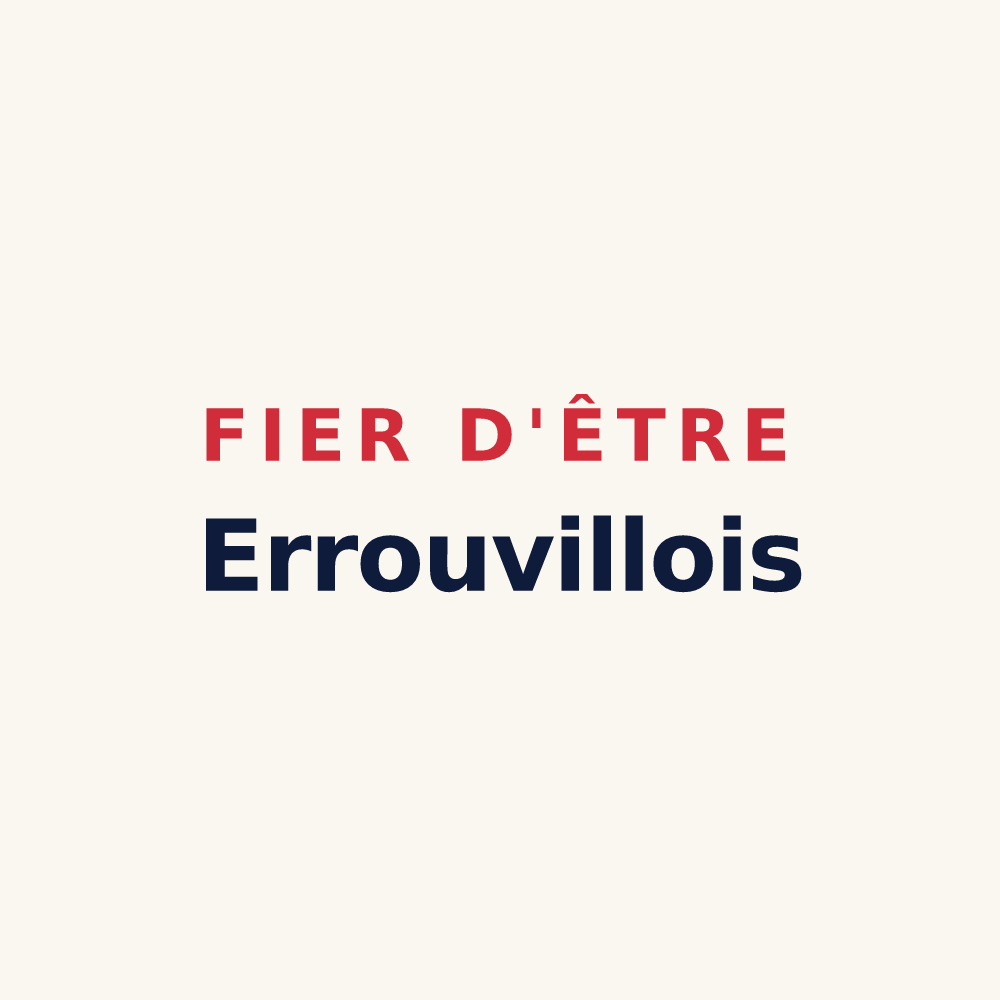 Tasse « Fier d'être Errouvillois » — design pour Errouville