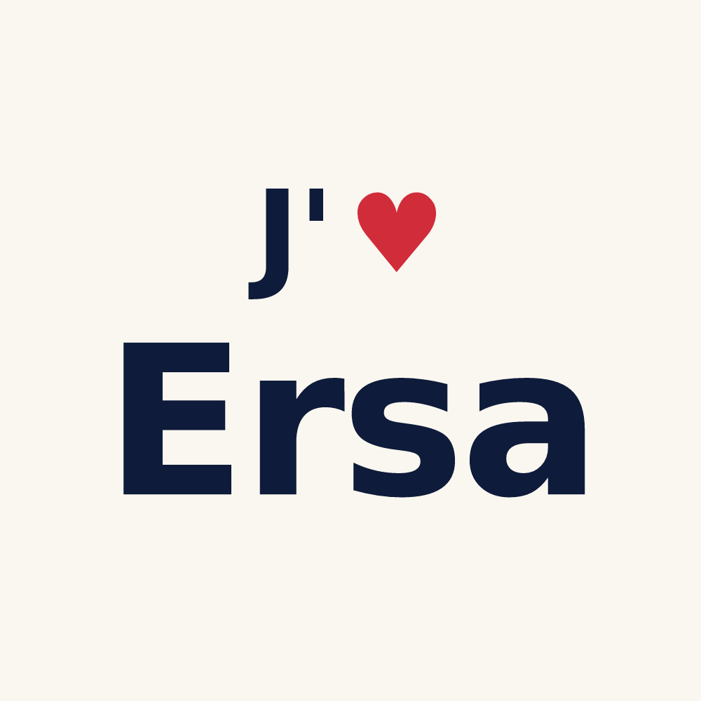 Tasse personnalisée Ersa — design J'aime Ersa