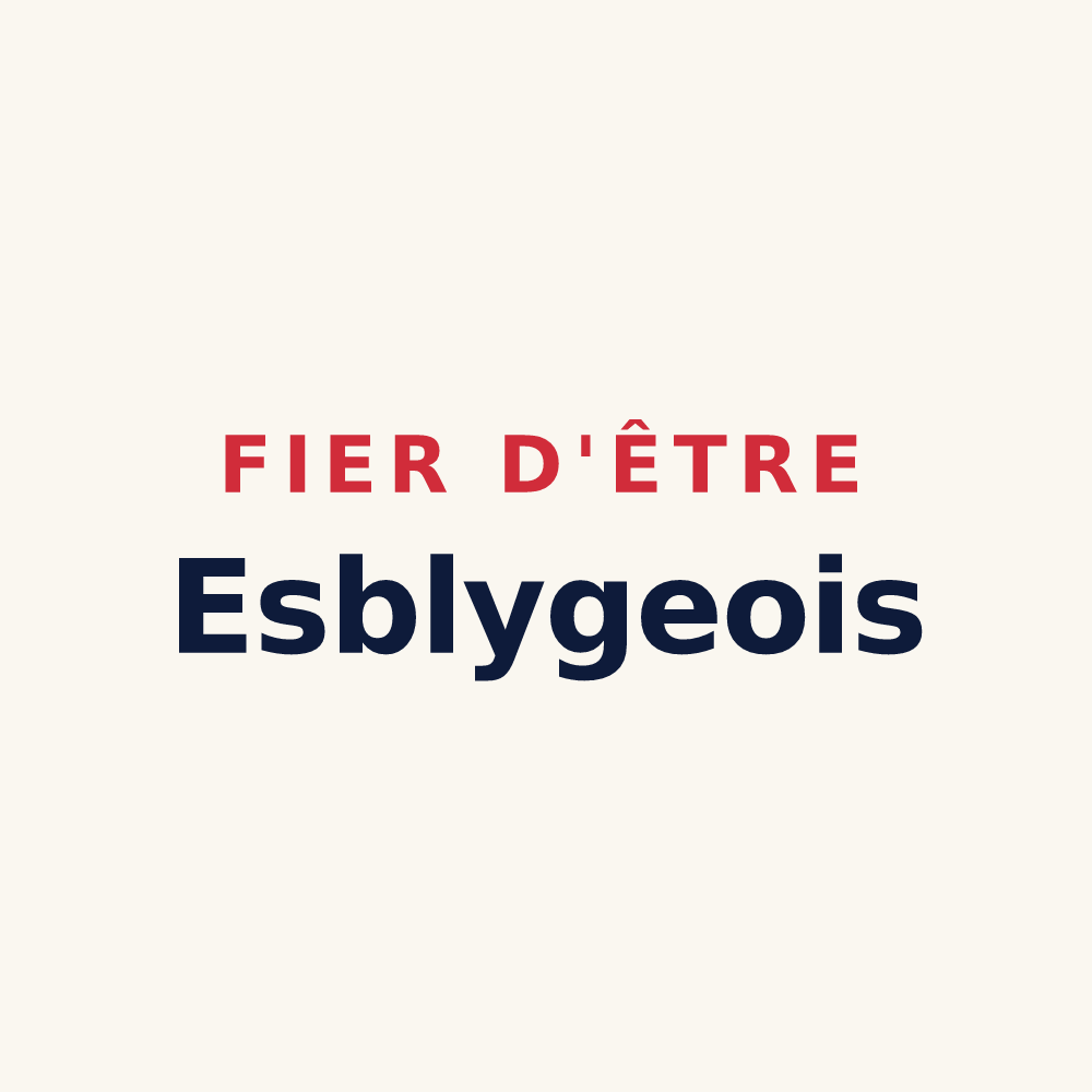 Tasse « Fier d'être Esblygeois » — design pour Esbly