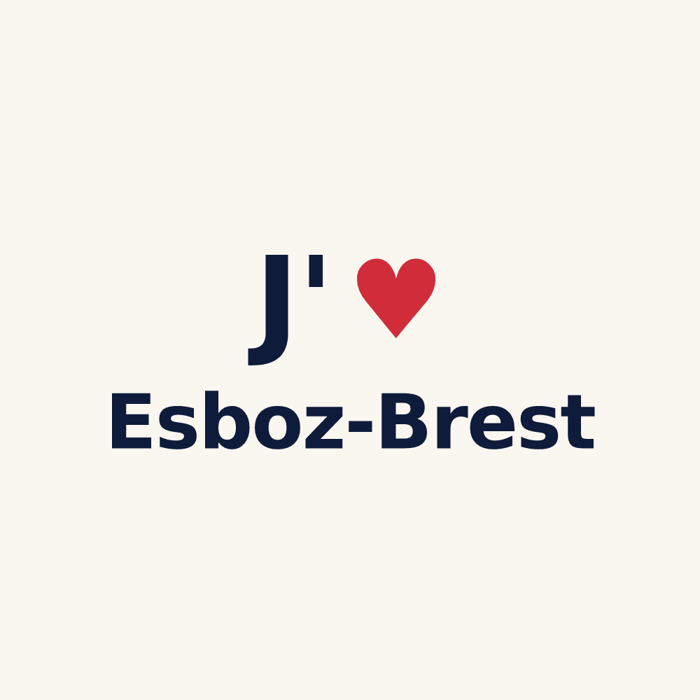 Tasse personnalisée Esboz-Brest — design J'aime Esboz-Brest