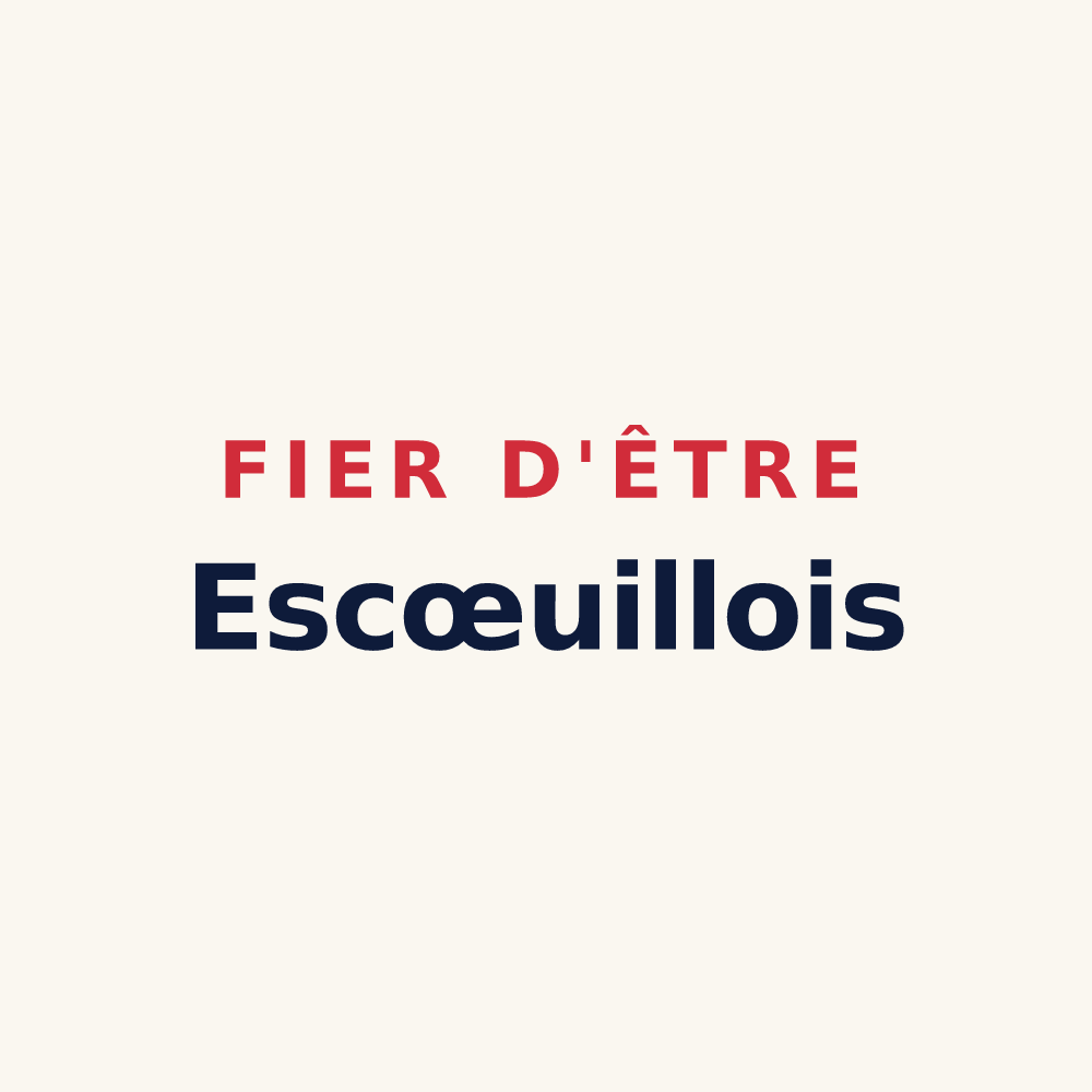 Tasse « Fier d'être Escœuillois » — design pour Escœuilles