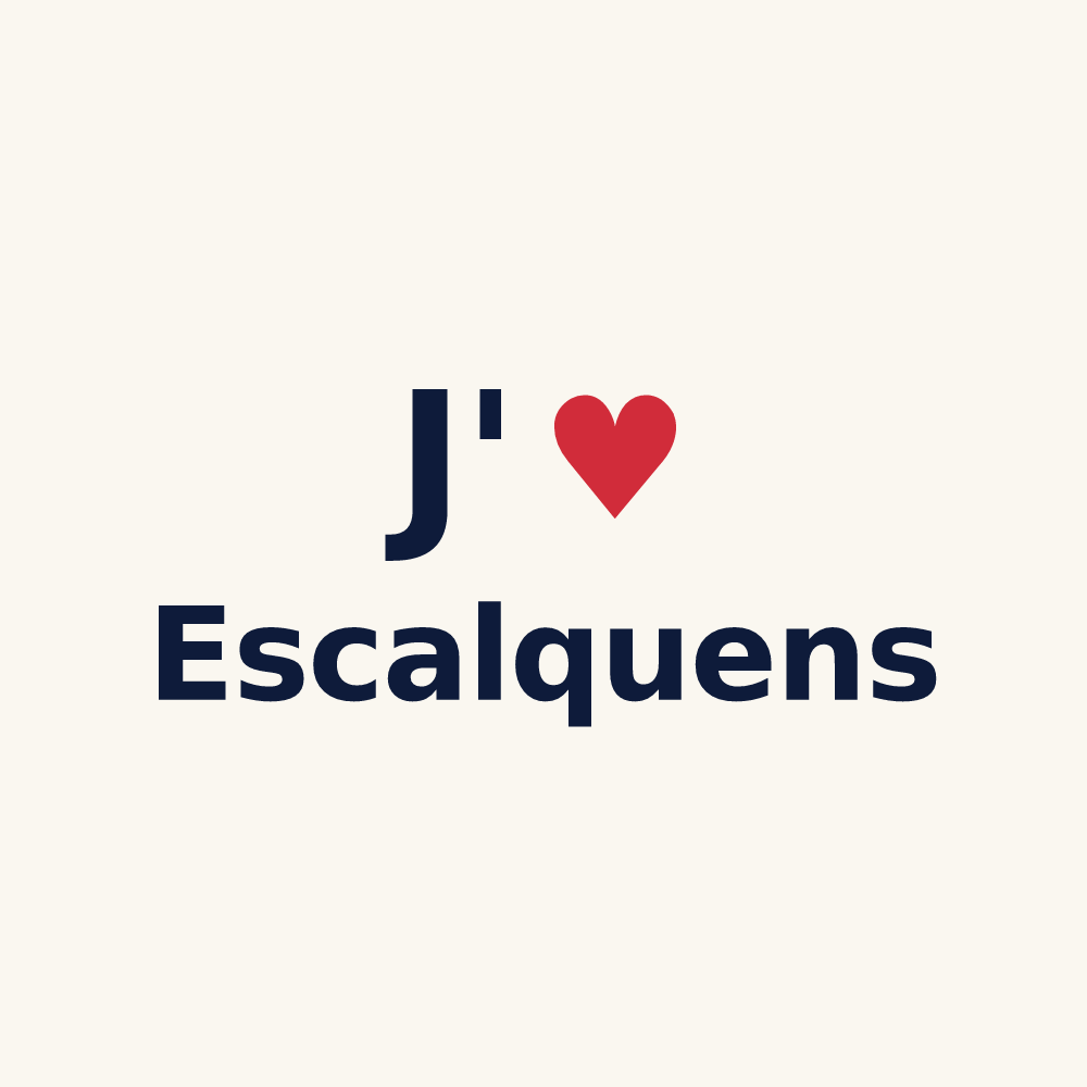 Tasse personnalisée Escalquens — design J'aime Escalquens
