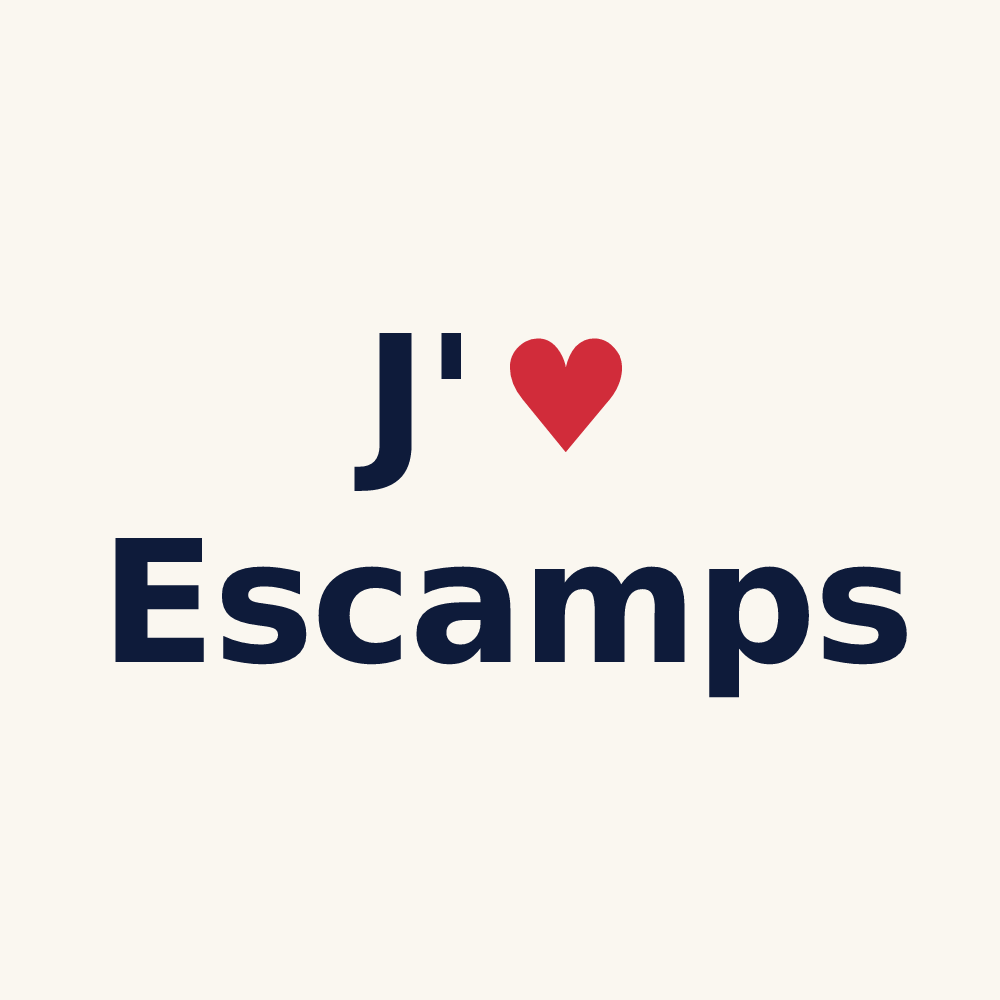 Tasse personnalisée Escamps — design J'aime Escamps