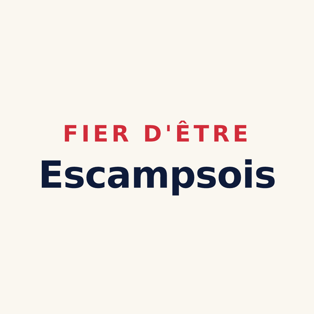 Tasse « Fier d'être Escampsois » — design pour Escamps