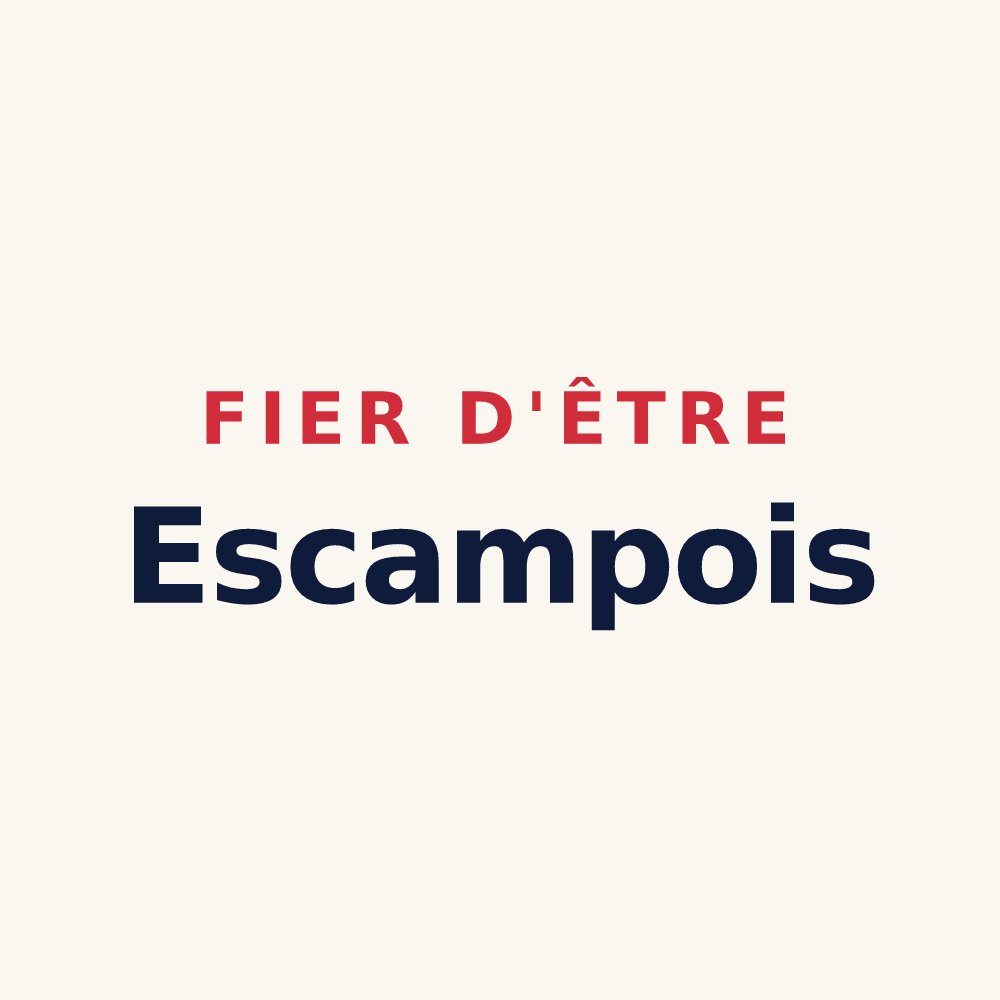 Tasse « Fier d'être Escampois » — design pour Escamps