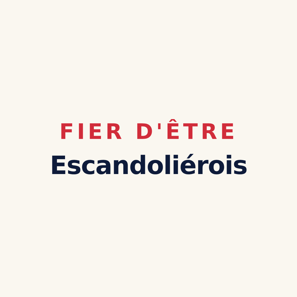 Tasse « Fier d'être Escandoliérois » — design pour Escandolières