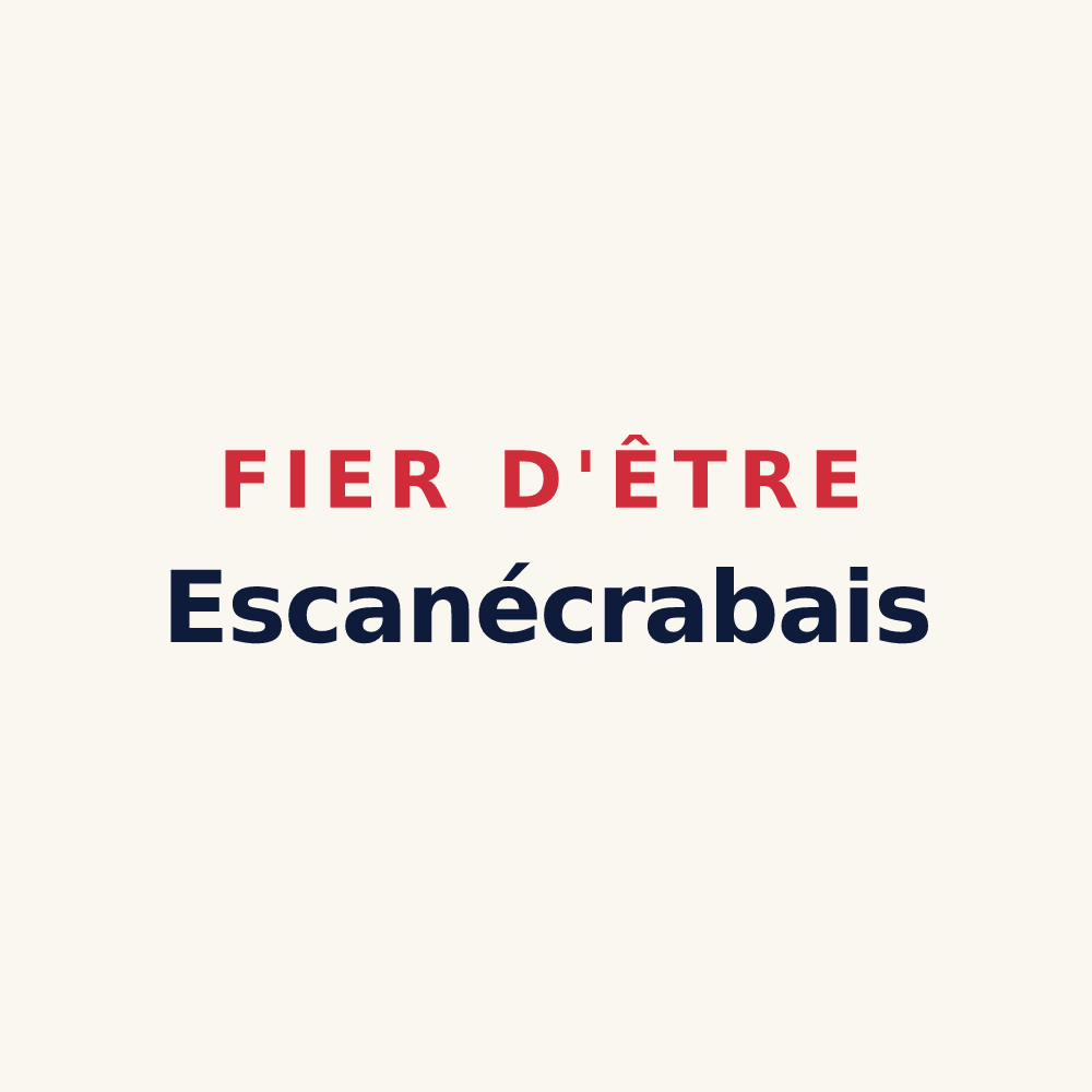 Tasse « Fier d'être Escanécrabais » — design pour Escanecrabe