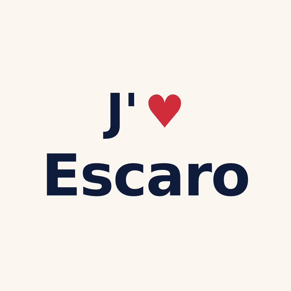 Tasse personnalisée Escaro — design J'aime Escaro