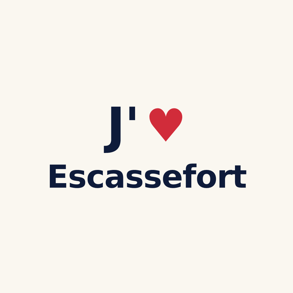 Tasse personnalisée Escassefort — design J'aime Escassefort
