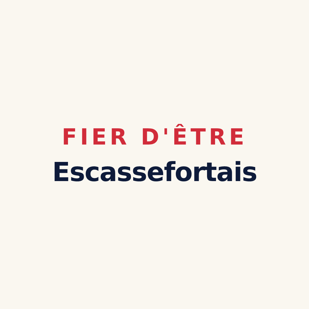 Tasse « Fier d'être Escassefortais » — design pour Escassefort