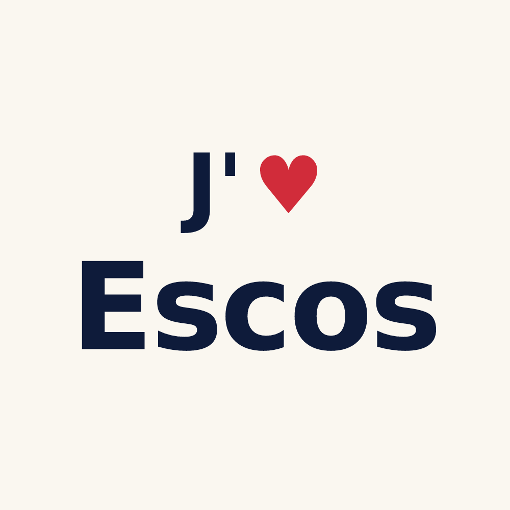 Tasse personnalisée Escos — design J'aime Escos