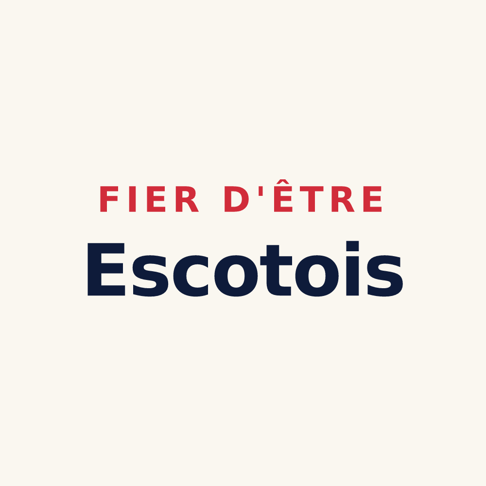 Tasse « Fier d'être Escotois » — design pour Escot