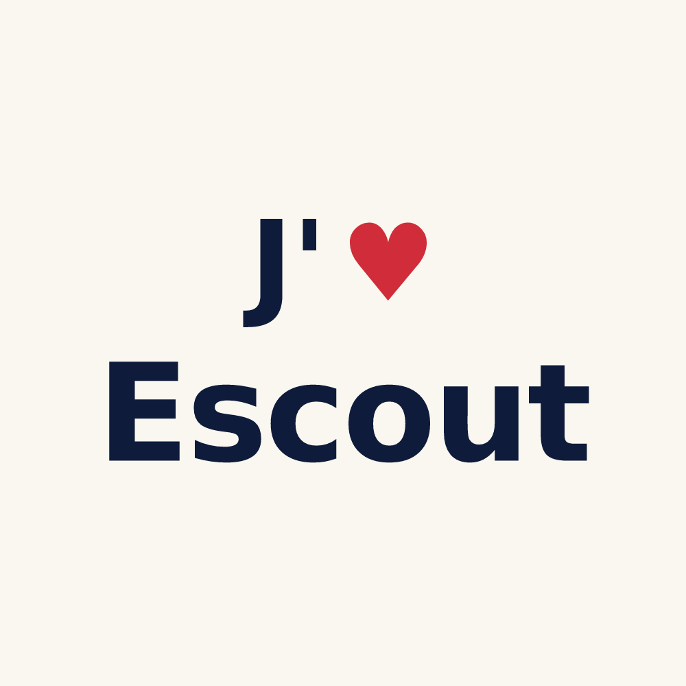 Tasse personnalisée Escout — design J'aime Escout