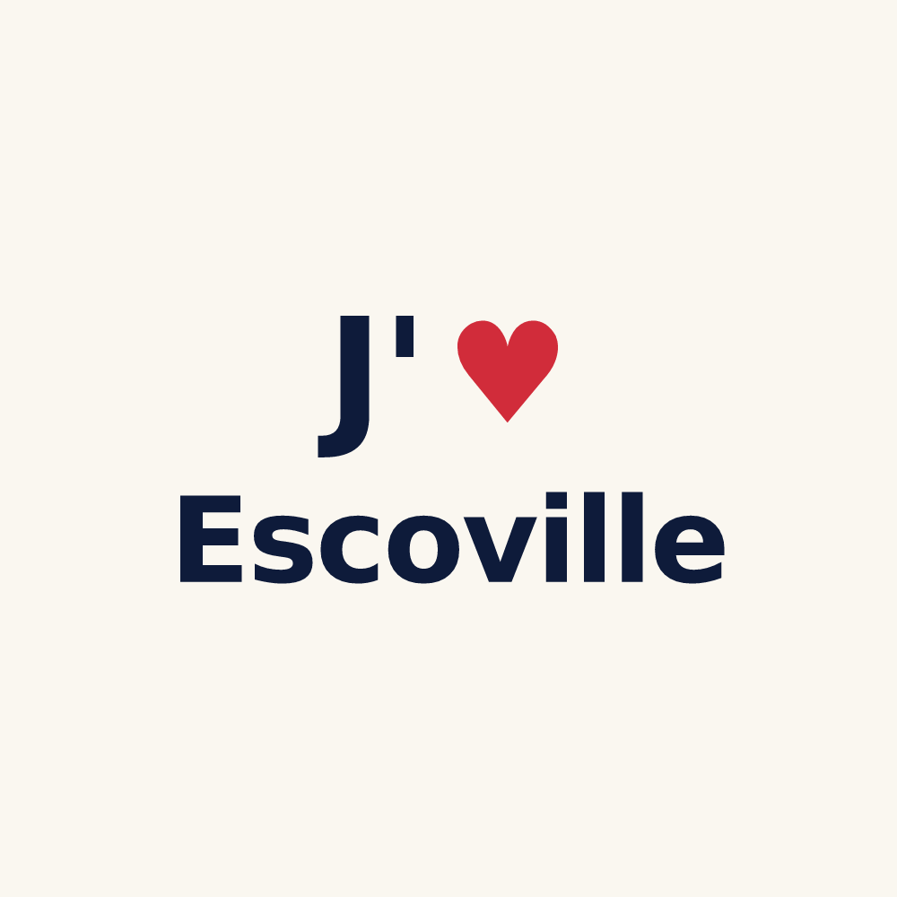Tasse personnalisée Escoville — design J'aime Escoville