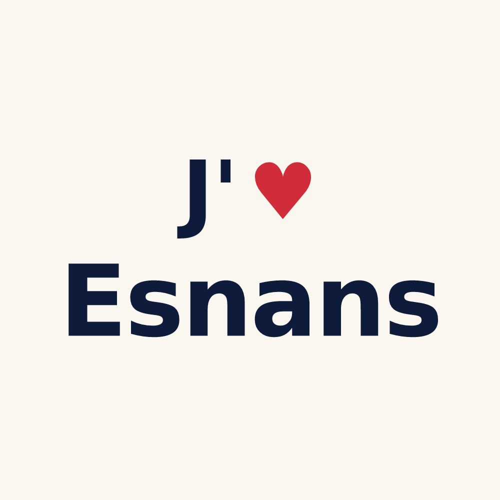 Tasse personnalisée Esnans — design « J'aime Esnans » imprimé sur la tasse