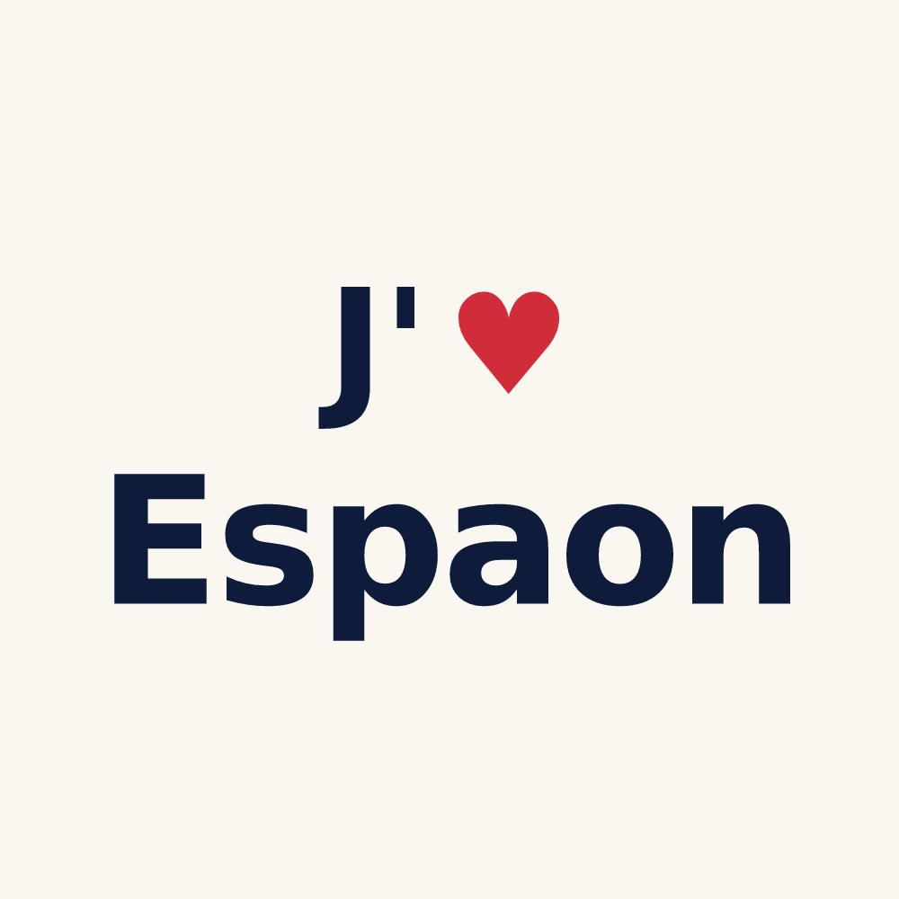 Tasse personnalisée Espaon — design J'aime Espaon