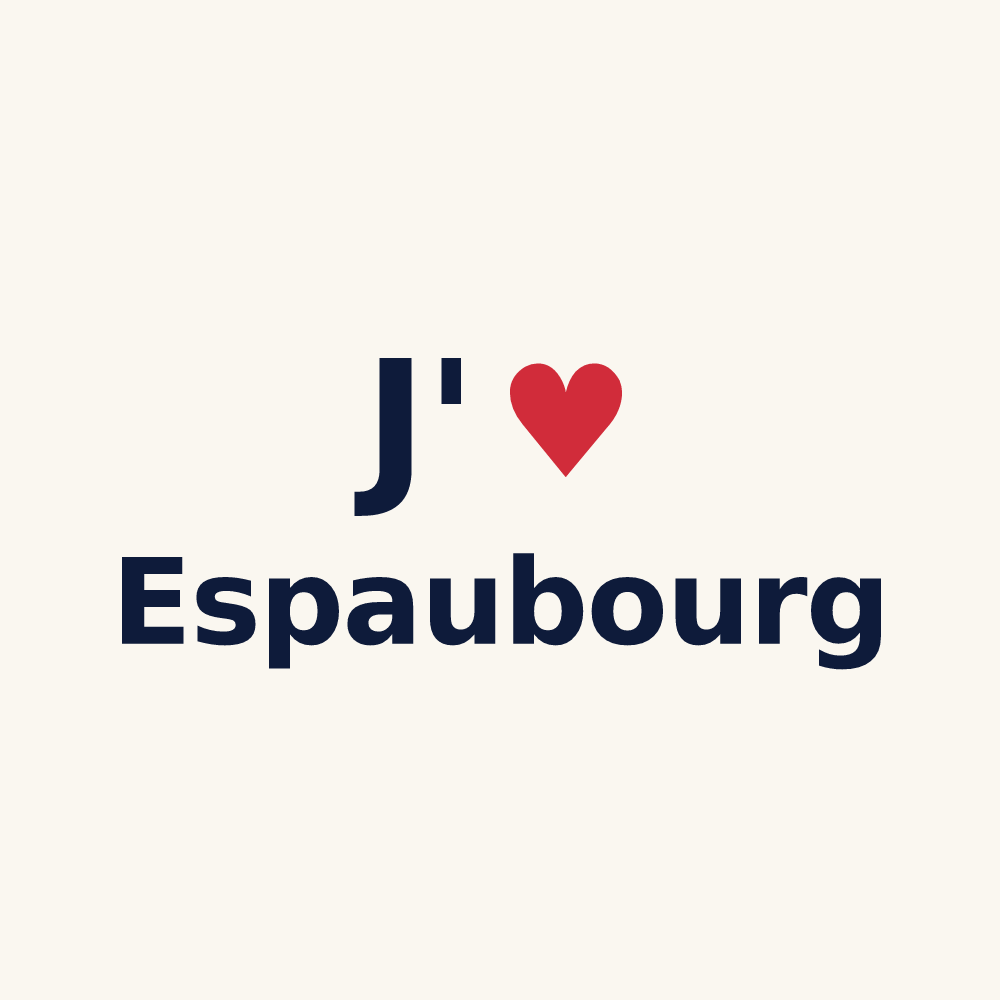 Tasse personnalisée Espaubourg — design J'aime Espaubourg