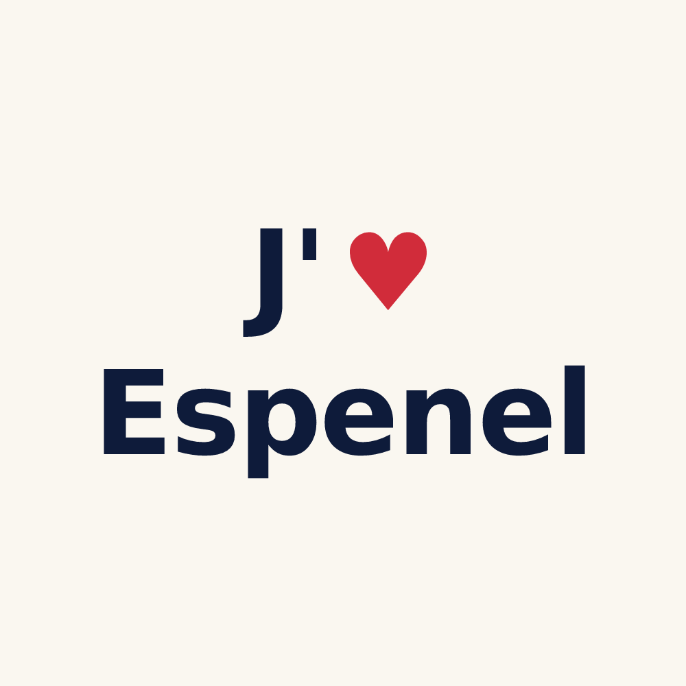 Tasse personnalisée Espenel — design J'aime Espenel