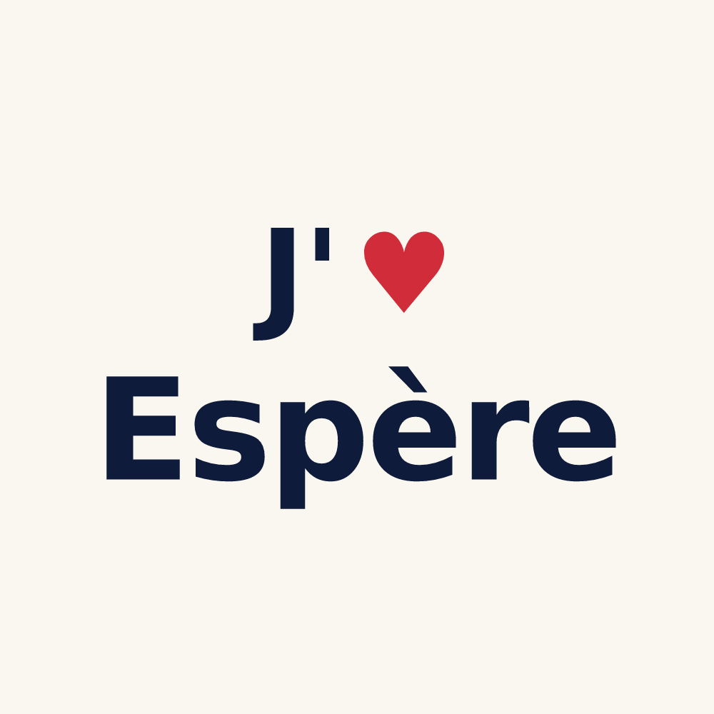 Tasse personnalisée Espère — design J'aime Espère
