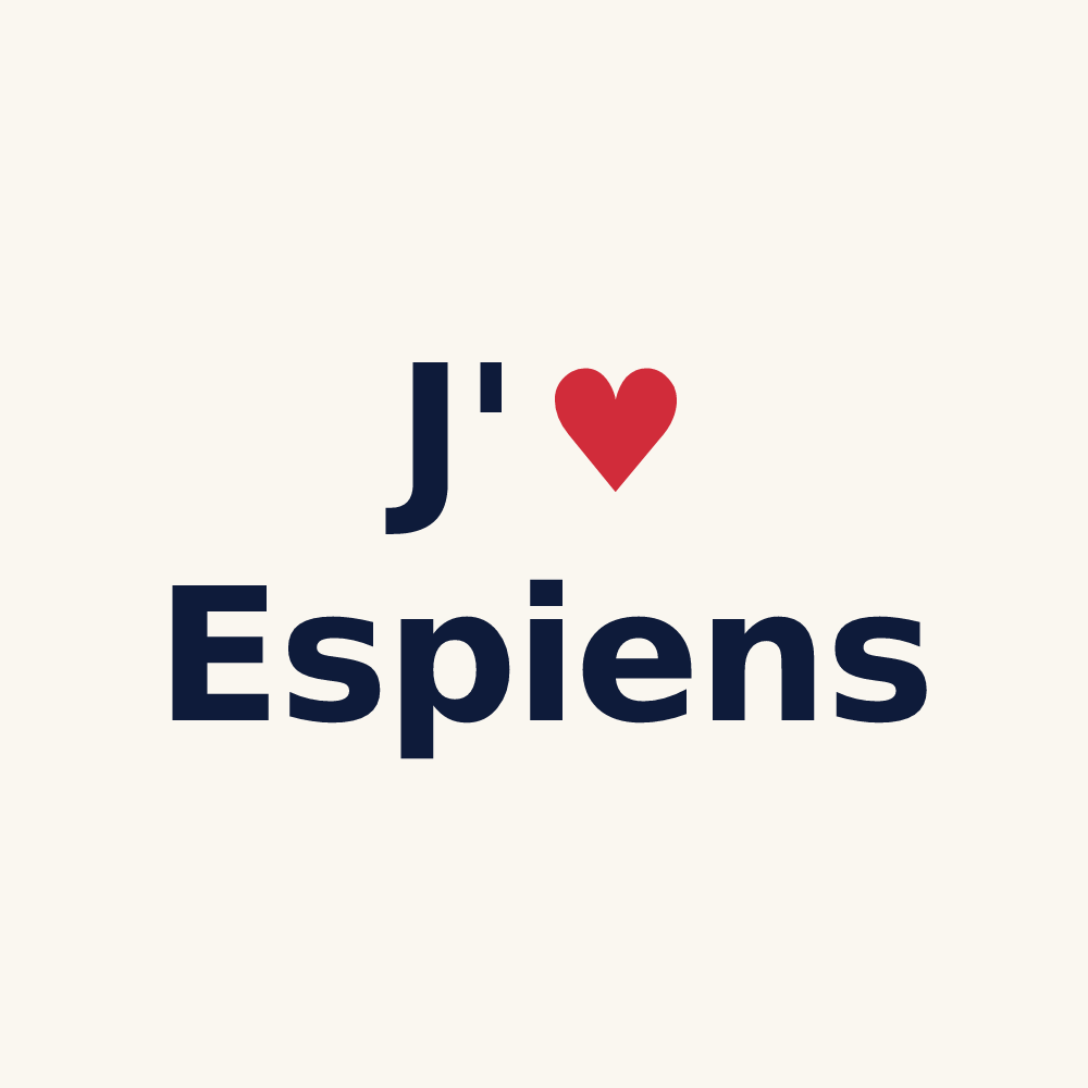 Tasse personnalisée Espiens — design « J'aime Espiens » imprimé sur la tasse