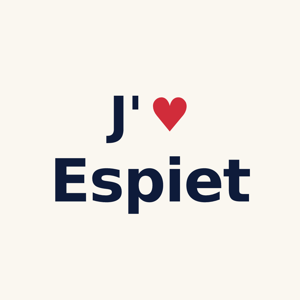 Tasse personnalisée Espiet — design J'aime Espiet