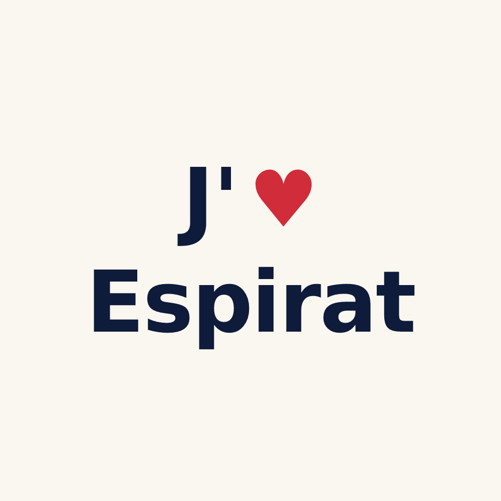 Tasse personnalisée Espirat — design J'aime Espirat