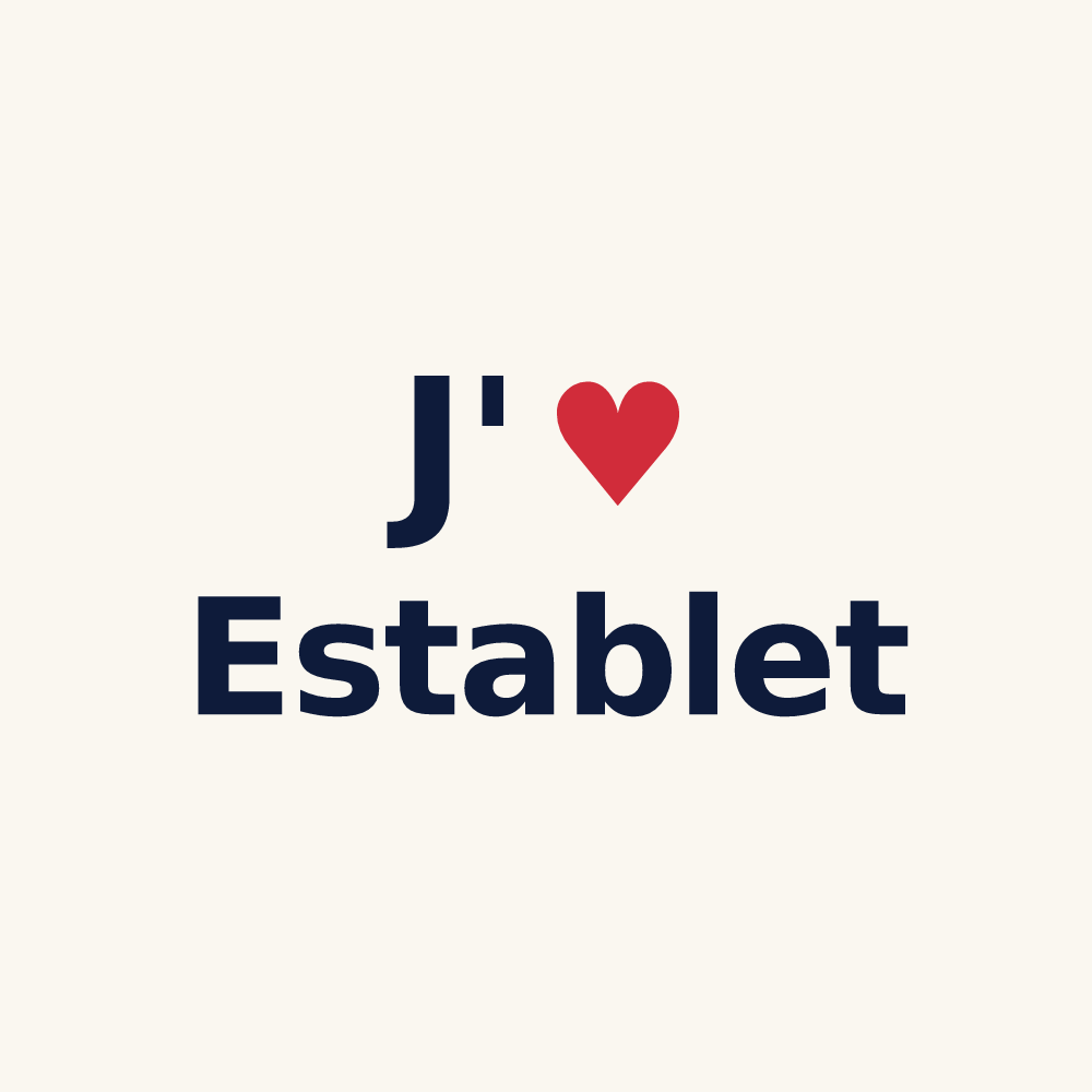 Tasse personnalisée Establet — design J'aime Establet